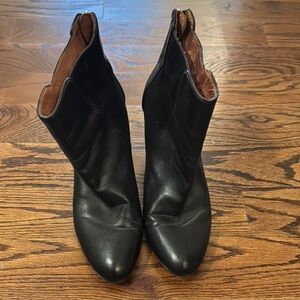 Black Leather Ankle Boots